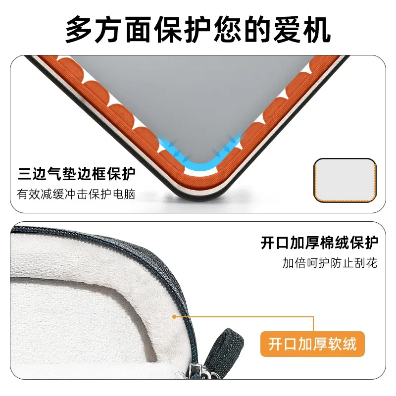 Bolsa para laptop, bolsa forro, capa protetora de 14 polegadas, premium sense 1516 polegadas, veludo para tablet e à prova de choque.