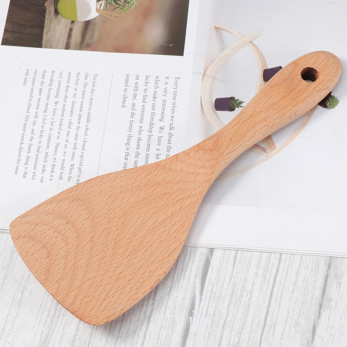 

Wooden Rice Spade Safe Eco Friendly Kitchenware Restaurant Hotel Catering Food Service Picnic Buffet Family Reunion