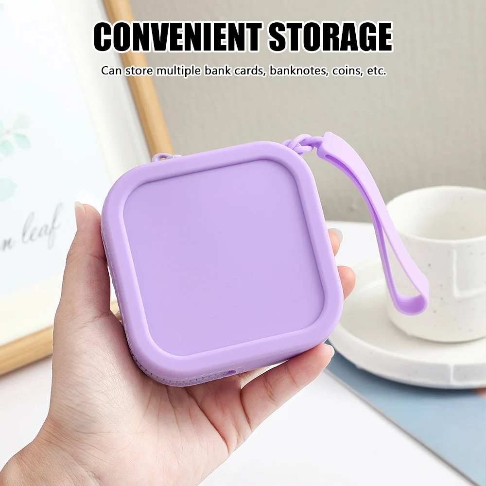 Vintage Waterproof Silicone Coin Purse Mini Zipper Wallet Organizer for Cosmetics Earphones Travel Pouch Makeup Bag
