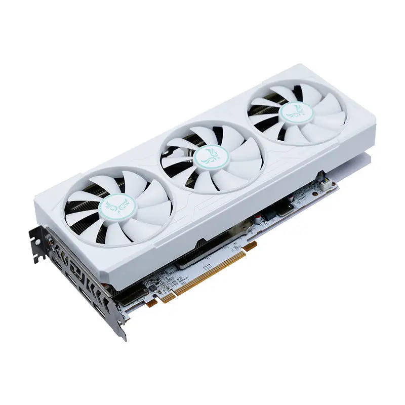 

RX 6900XT 16G three fans, new flagship graphics card, white light, ultra-rare white PCB