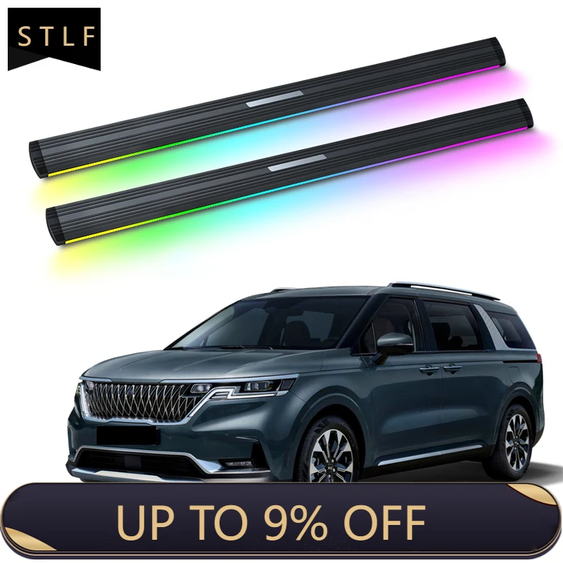 Electric Running Boards Retractable Aluminum Alloy LED Light For Carnival 2021-2023 Side Steps with Carry Bag