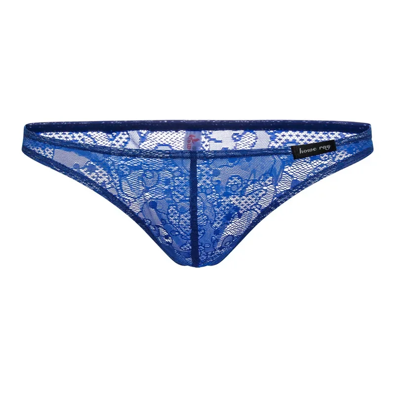 Sexy Underwear Men Briefs Transparent Lace Panties Low Rise Ultra-thin Breathable Lingerie Penis Pouch Male Panties Brief