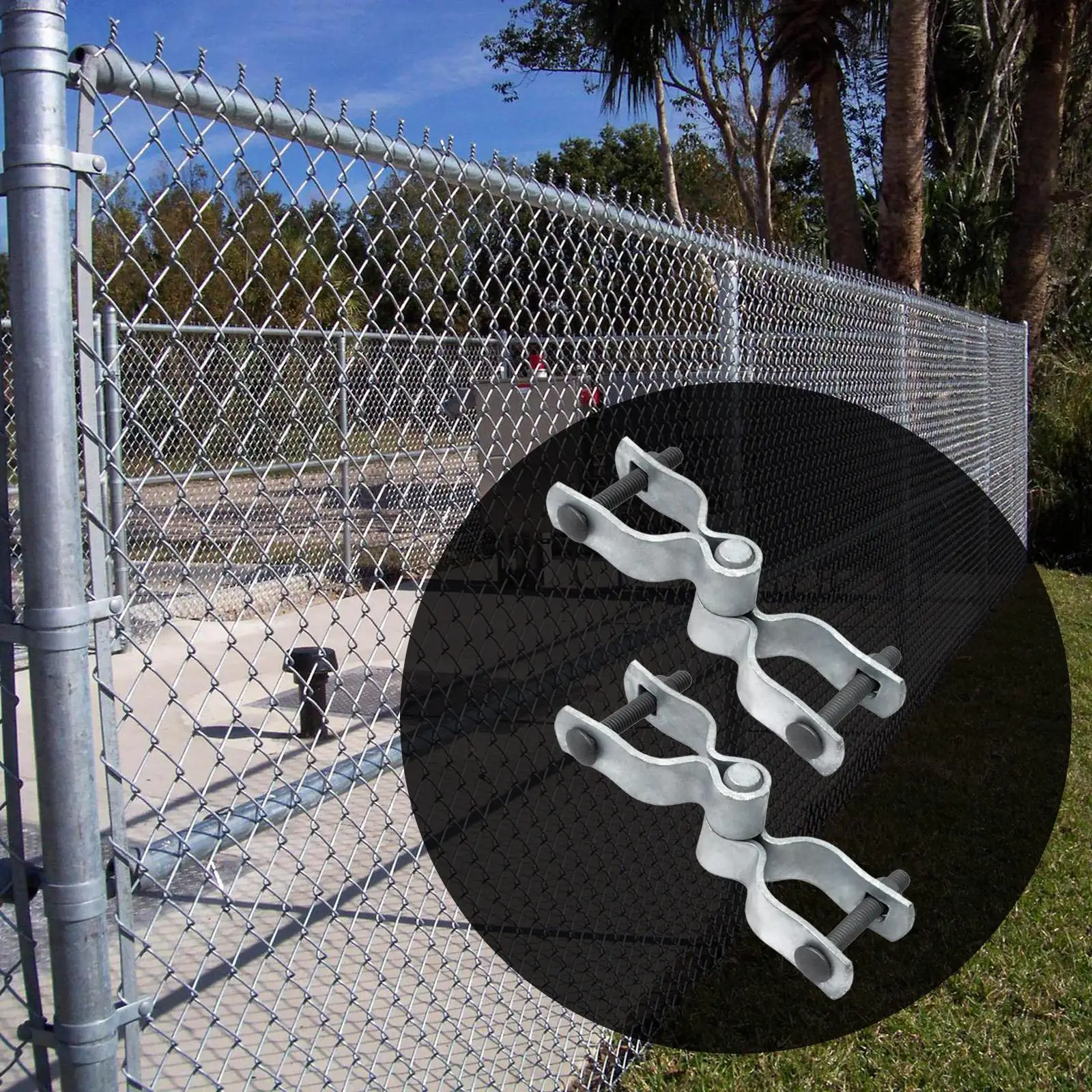 مجموعتان من مفصلات البوابة النسائية والذكور شديدة التحمل مقاس 1-3/8 بوصة لسياج ربط السلسلة