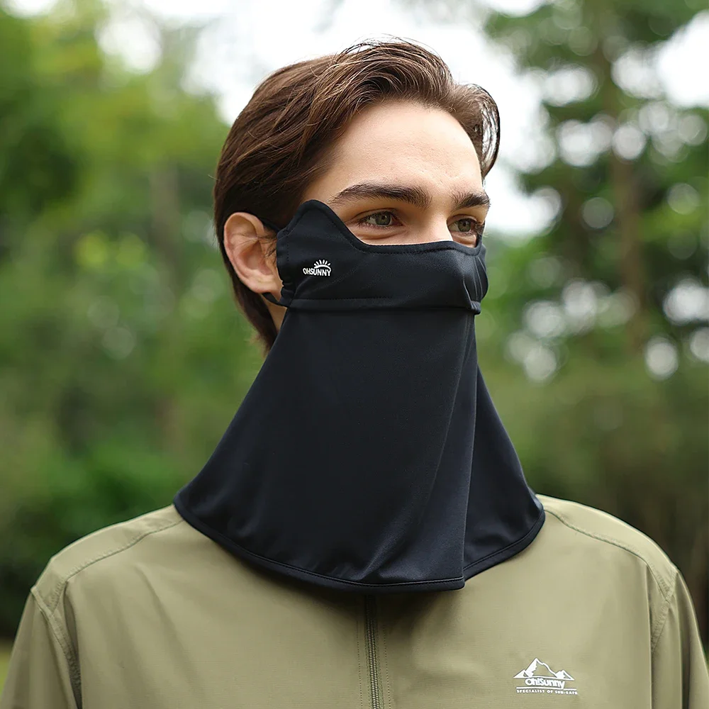 Sonnenschutzmaske mit Nackenschutz UPF1000+ für den Außenbereich, staubabweisend, Sonnenschutz, kühlend, waschbar, verstellbar, atmungsaktive Gesichtsbedeckung