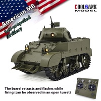New Product kuBingke M8 Self Propelled Gun Open Cockpit Remote Controlled Tank Smoking Simulation Military Model Toy Boy