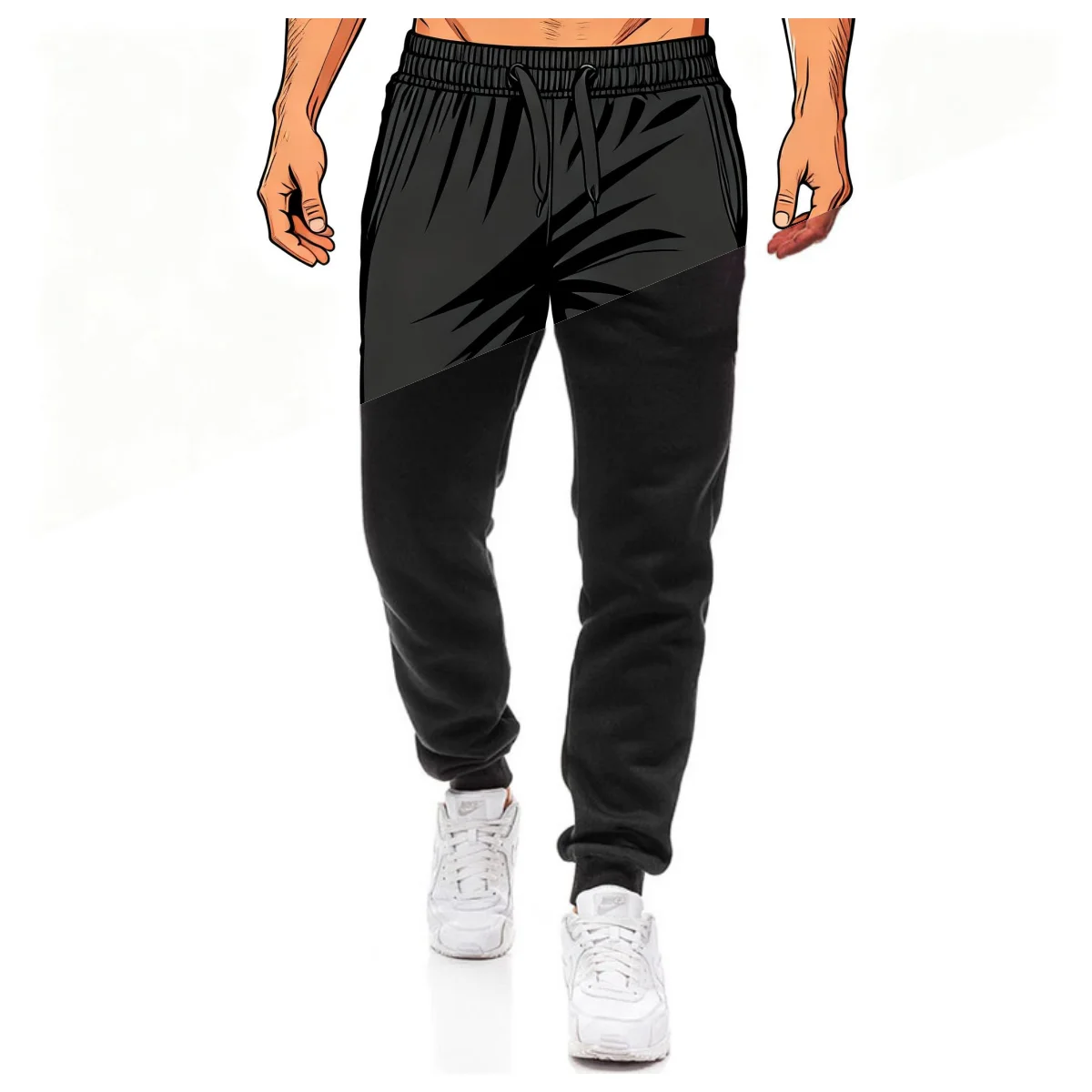 New men's slim fit leggings, spring and autumn solid color sports pants, high-quality casual brand men's pants