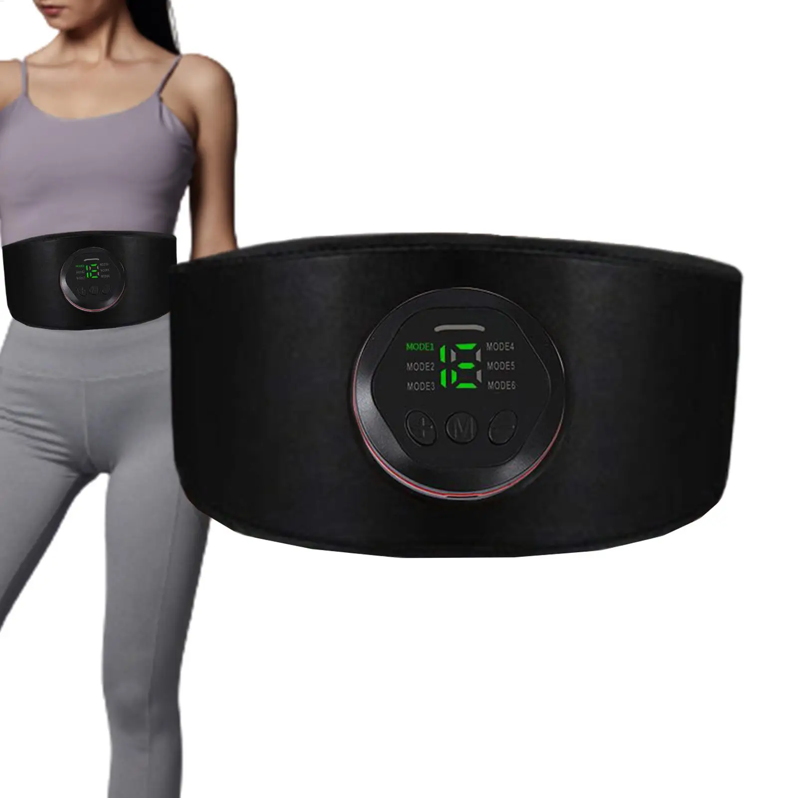 

Перезаряжаемый пояс для массажа живота 18, интенсивность, 6 режимов, умная машина для моделирования тела для уменьшения целлюлита, тренажерного зала, домашнего фитнеса