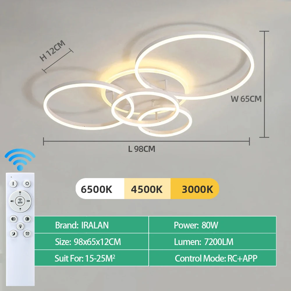 Moderne LED-plafondkroonluchter Verlichting voor thuis Woonkamer Studeerkamer Slaapkamer Dimbare plafondlamp Binnenverlichting decoratie Lampen - afbeelding 1