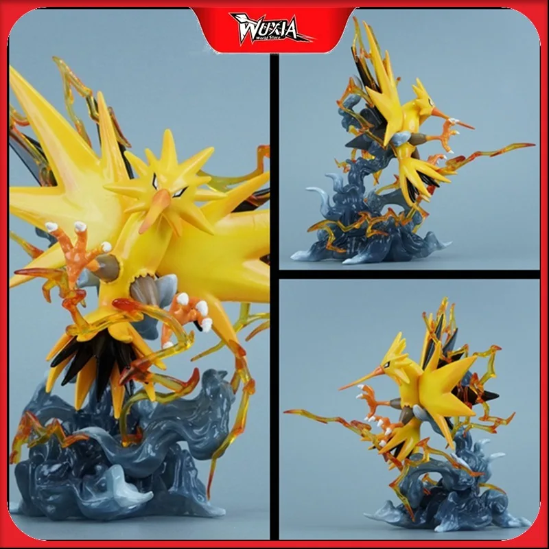 15-センチメートル-zapdos-コントロール雷雷神フィギュアポケモンエルフペットアニメフィギュアデスクデスク飾り装飾男の子のための最高のギフト