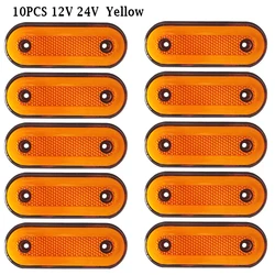 10PCS marcature ambra indicatore laterale luce LED 24v camion lampada Pickup luci di posizione laterali auto per accessori camion