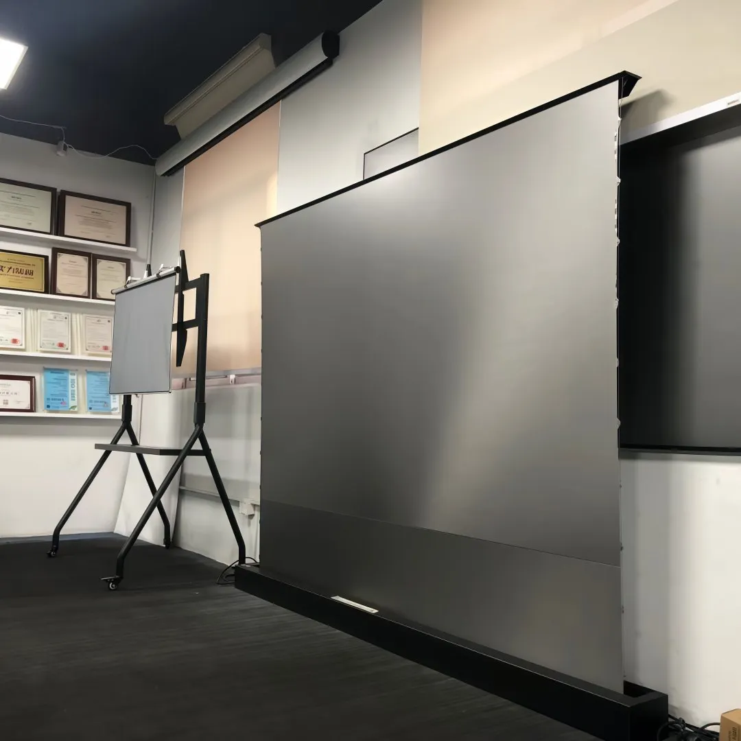 

ALR Ambient Light Rejection Fresnel Screen For Standard/Long Throw Projector, Motorized Electric Floor Rising Projection Screens