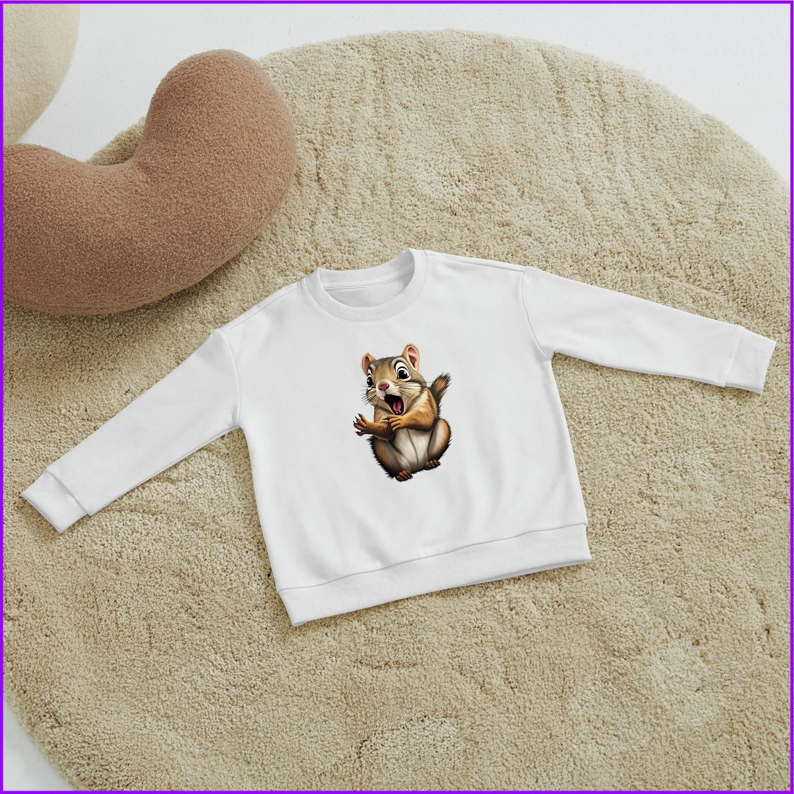 Surpirse Animals  Squirrel Sjb69 Kids Boys Girls Hoodies Sweatshirts Baby Clothes Hoodies Clothing Sweatshirts Tops Teen Clothes