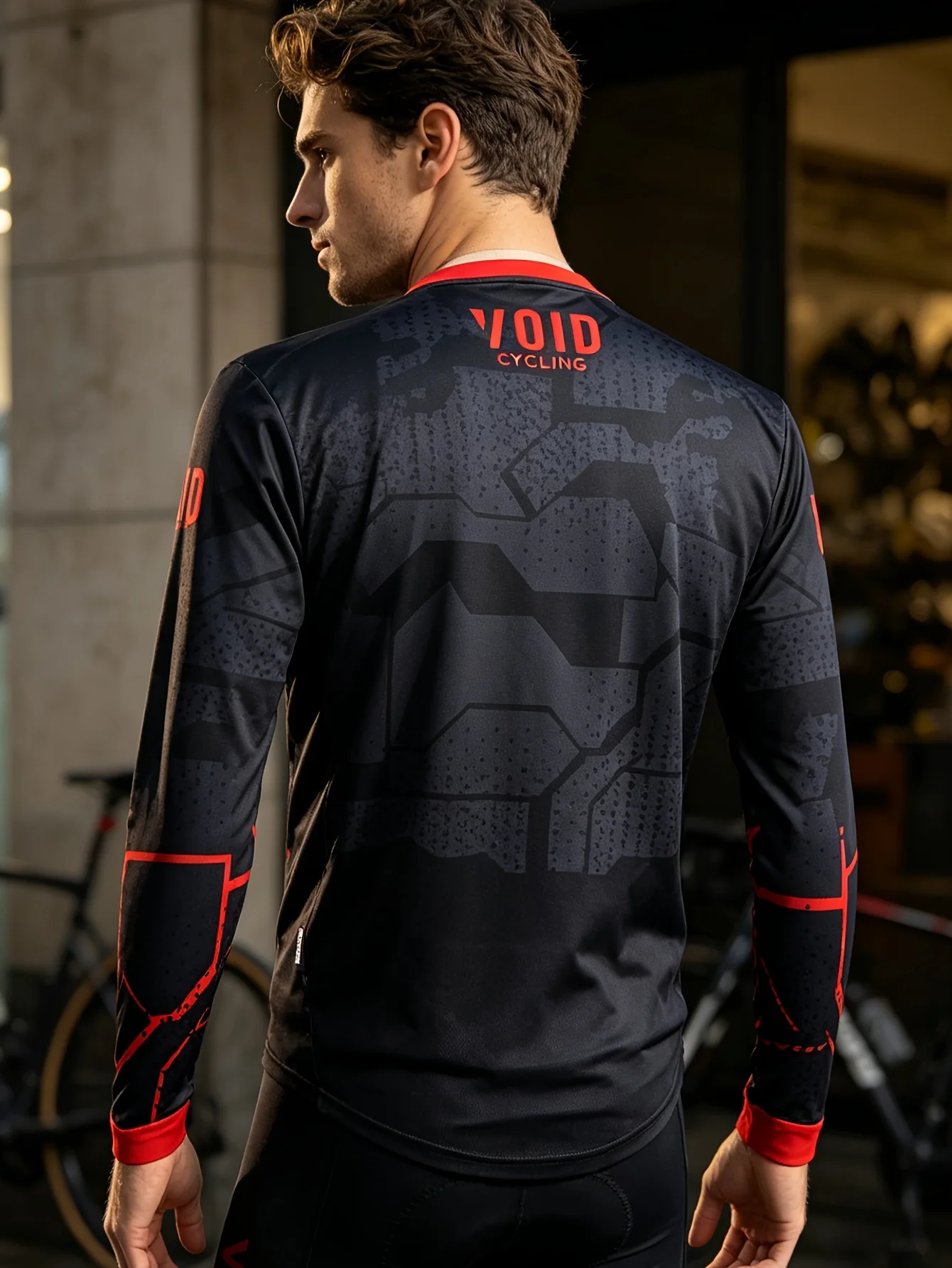 Family Matching Long Sleeve MTB Cycling Jersey, Neon Camo Motocross MX Top, Breathable Off-Road Racing Riding Shirt, Outdoor