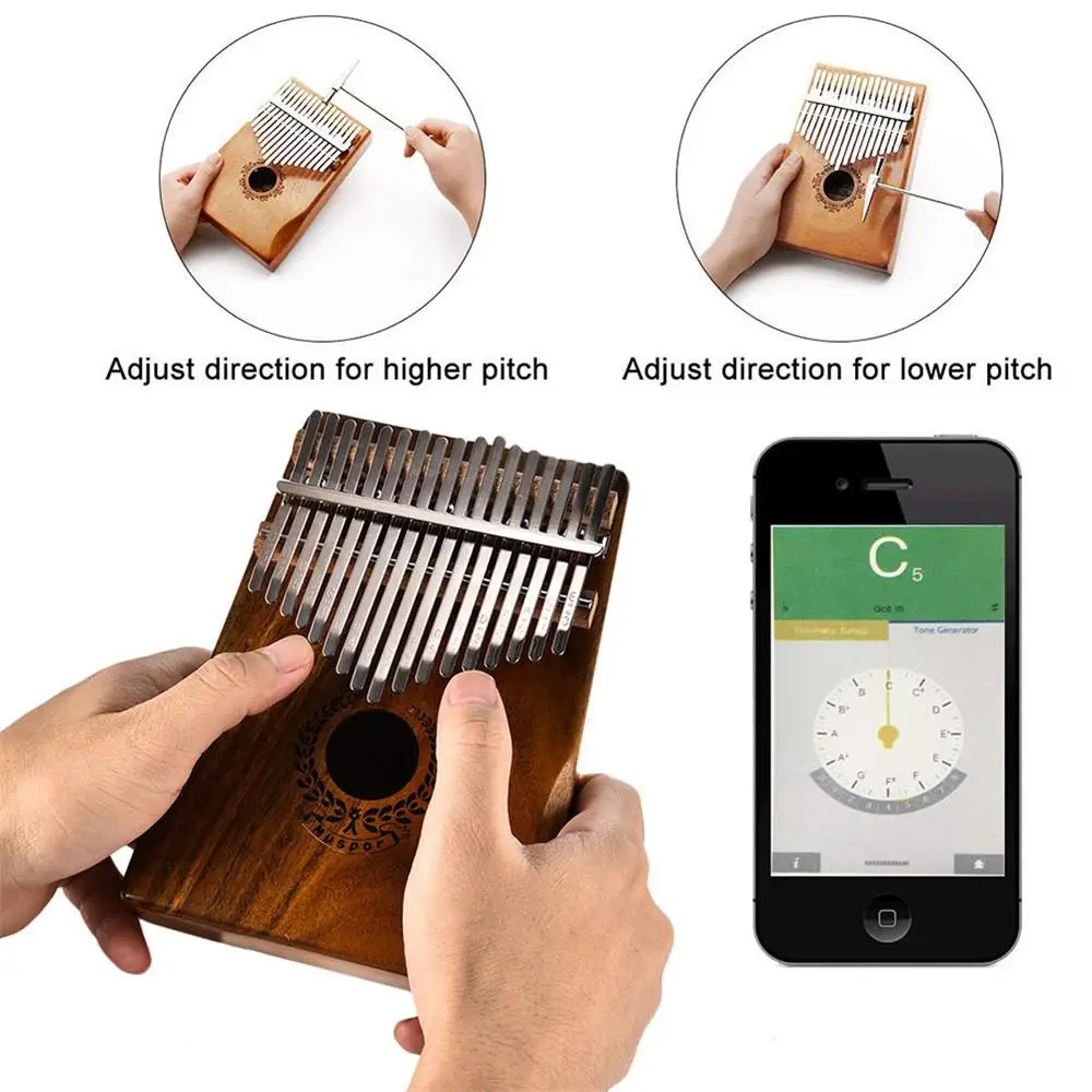 Kalimba music instrument Thumb Piano 17 Keys Mahogany Wood Finger Piano Combinations Gifts for Kids Portable Mbira Finger Piano