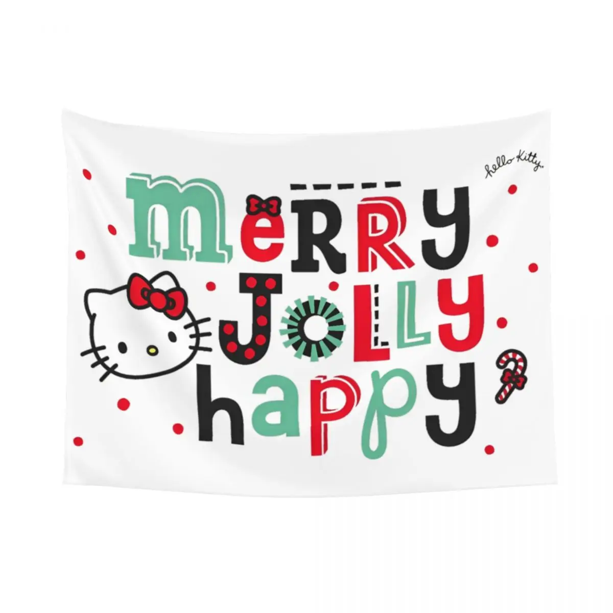 Official Hello Kitty Melody Cinnamoroll Tapestry Polyester Wall Hanging Thankful Friends Curtain Mandala Wall Tapestry Decor