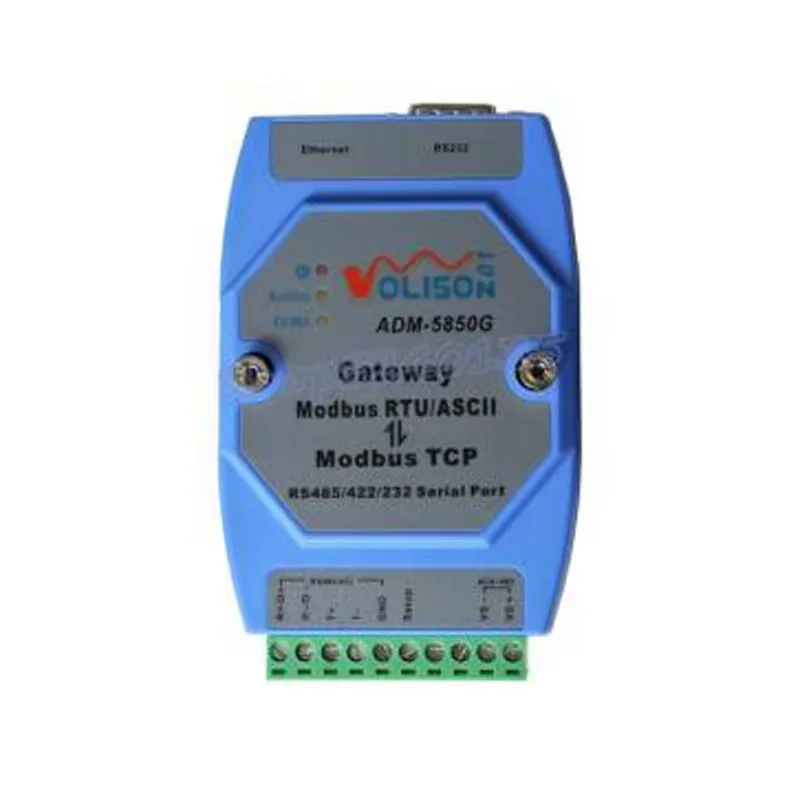 ADM-5850G Industrial Modbus gateway server, MODBUS RTU/ASCII to Modbus TCP, support PLC serial port