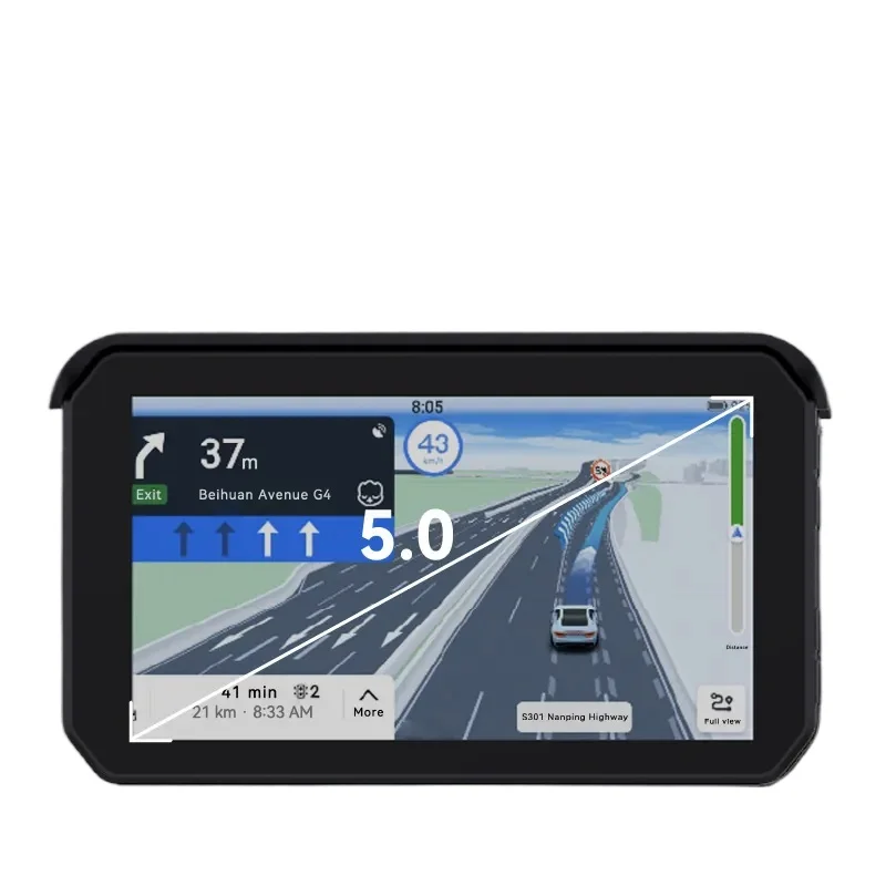 Motorcycle Wireless CarPlay Screen, HD Waterproof Dash Cam, Navigation Projection Driving Recorder