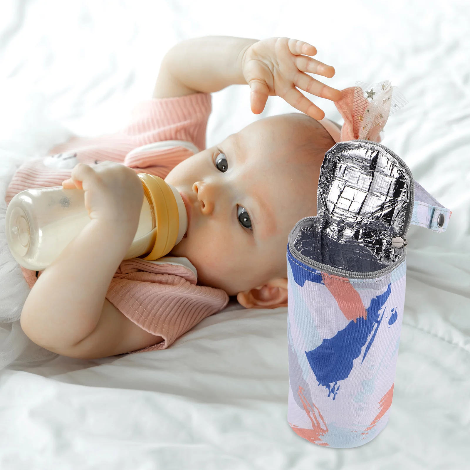 

Insulated Baby Bottle Bag Warmer for Stroller Nursing Moms Travel Daycare Breastmilk Storage Pouch Holder Baby Bottle Bag