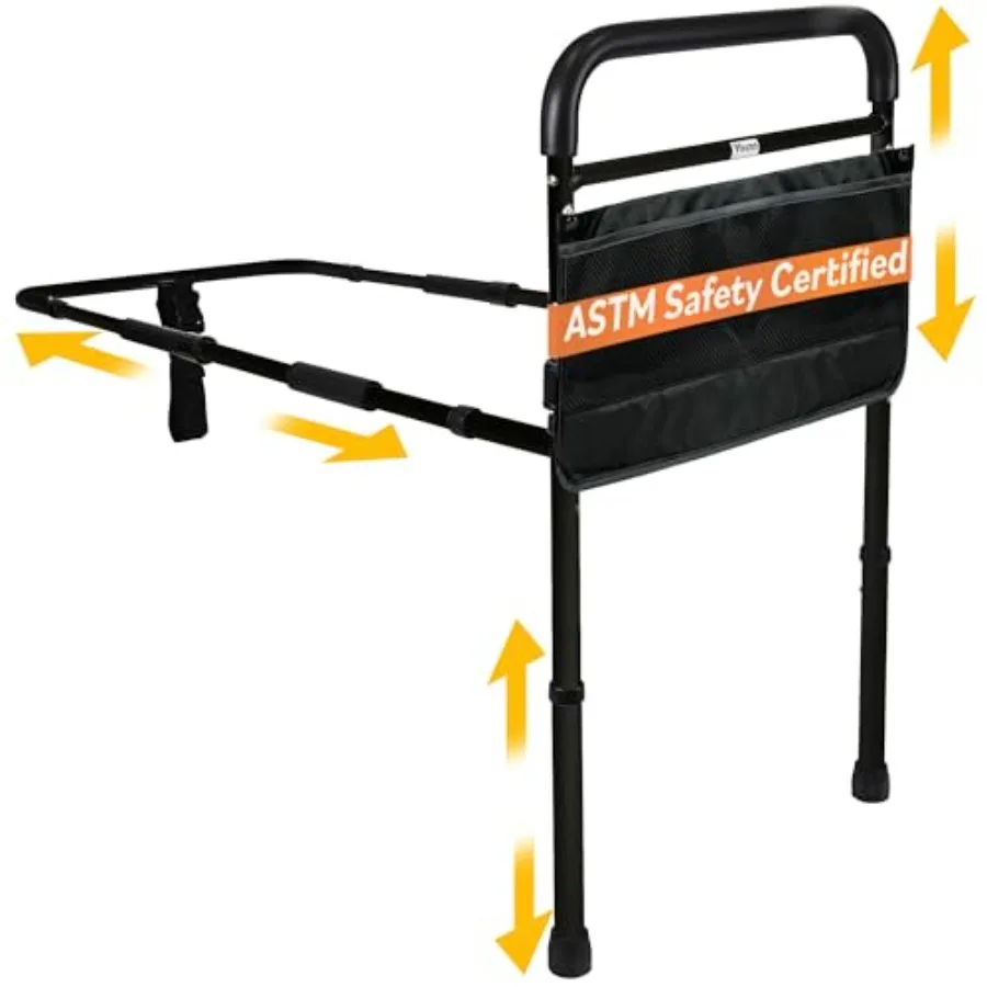 

Медицинская новая регулируемая опорная ручка-поручень для кровати, соответствующая стандарту безопасности ASTM F3186 17, с защитным ограждением и поручнем для захвата, для безопасности у кровати.