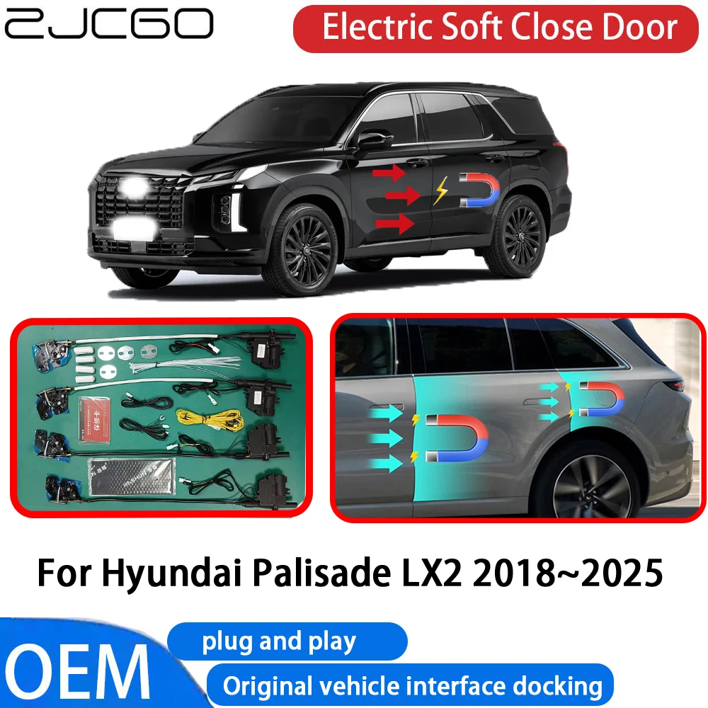 

ZJCGO for Hyundai Palisade LX2 2018~2025 Car Automatic Electric Soft Close Door Closer System OEM Plug and Play Comfort Closing