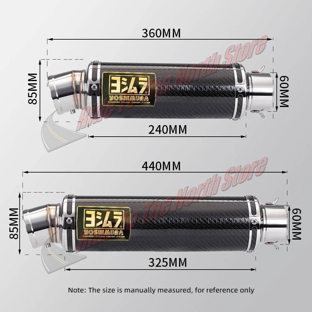 الفولاذ المقاوم للصدأ ألياف الكربون يوشيمورا العادم أنابيب طرفية الهروب ل 51 مللي متر 60 مللي متر مدخل Gp مشروع العالمي Muffer تعديل ترقية #2