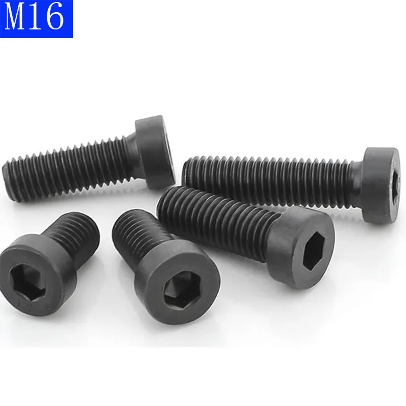 M16 x 2mm Low Head Allen Bolt Hex Socket Cap Screws 12.9 Alloy Steel Black Oxide DIN 7984