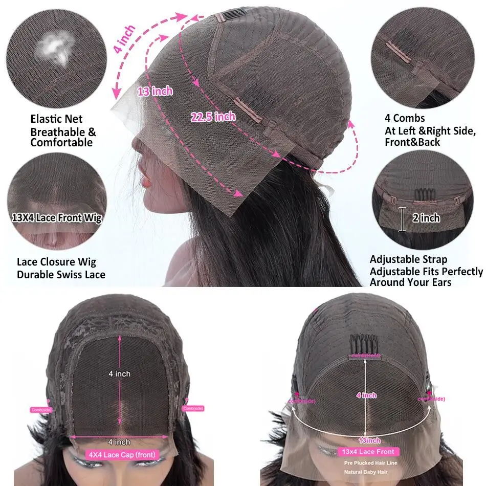 Short Curly Bobs Human Hair Lace Frontal Wigs For Women Cheap Deep Water Wave 13x4 Hd Transparent 4x4 Closure Wig Human Hair Wig