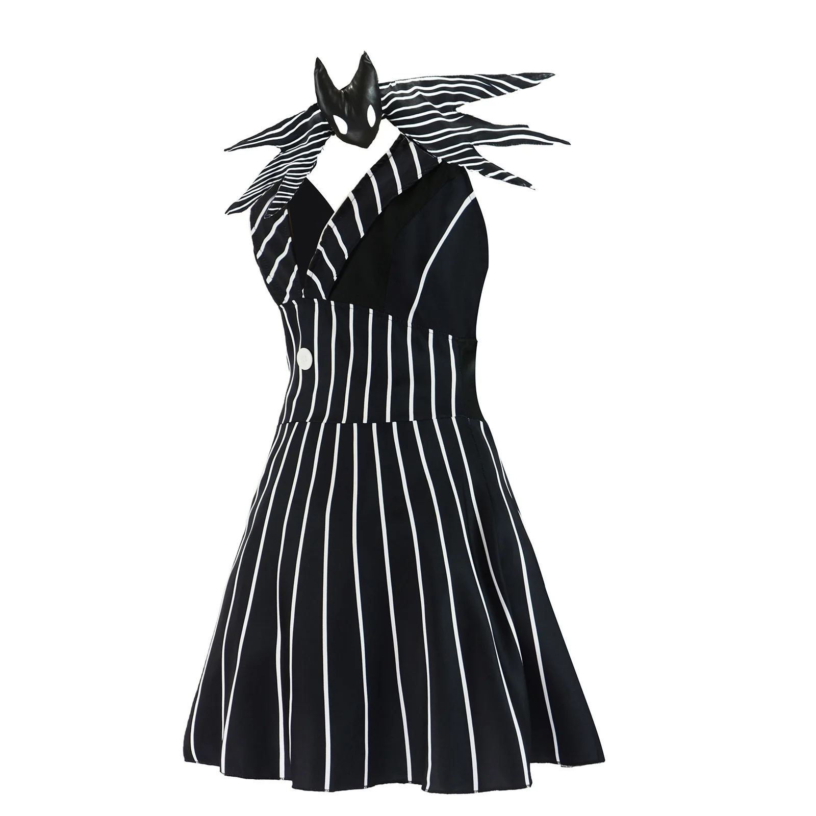 The Nightmare Before Christmas cosplay outfit, gender-swapped Jack cosplay costume, Jack Skellington Halloween outfit view 5
