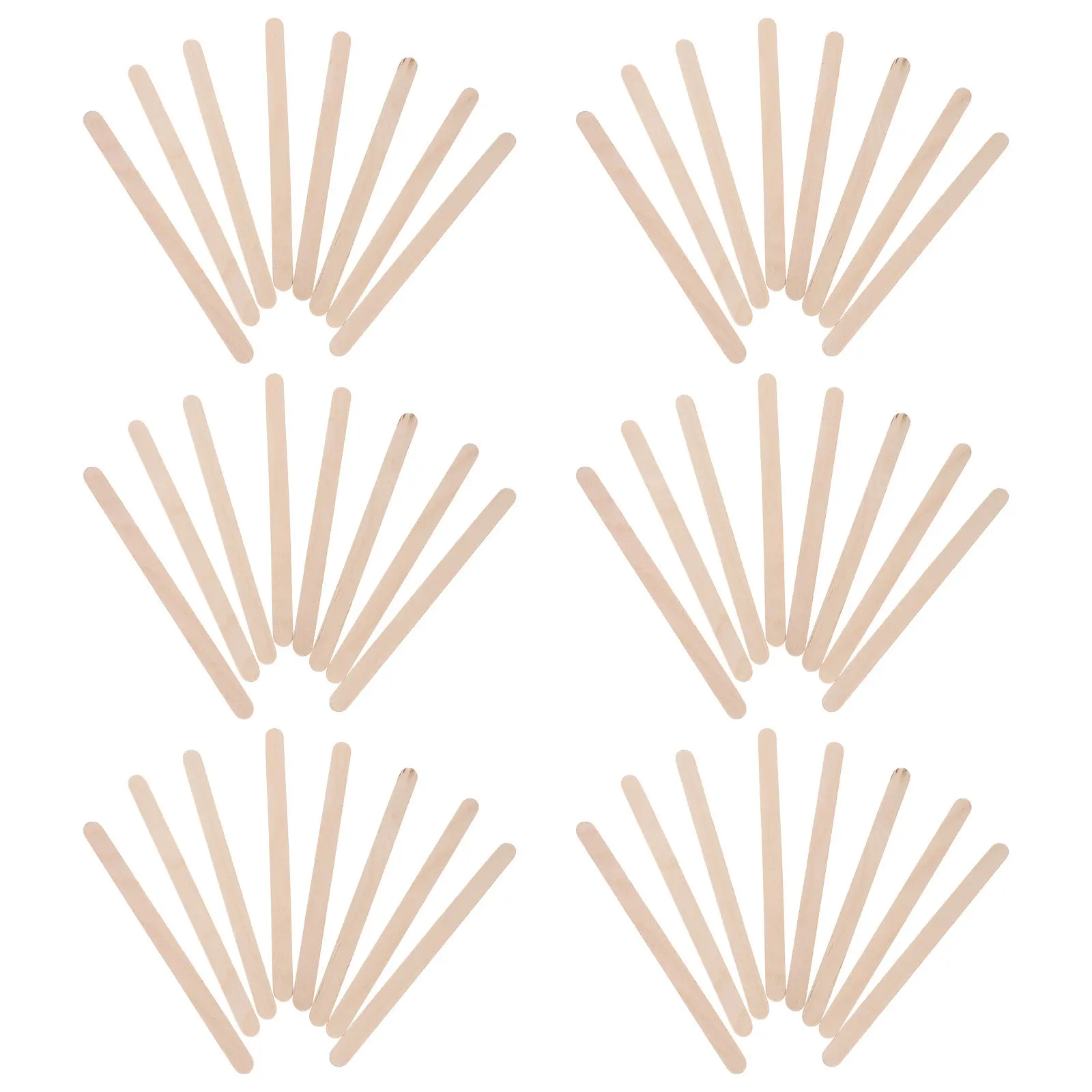 

250Pcs Colored Birch Wood Craft Sticks Popsicle Sticks for DIY Crafts Wax Waxing Applicator Craft Stick Waxing Supplies