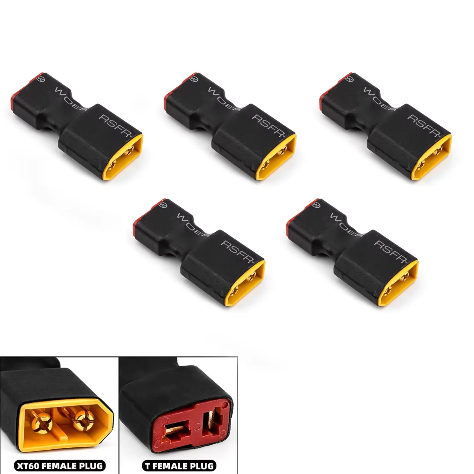 RC XT60 ذكر/أنثى إلى T ذكر/أنثى و T-التوصيل ذكر/أنثى إلى XT60 ذكر/موصل سالب تحويل محول لبطارية RC #5