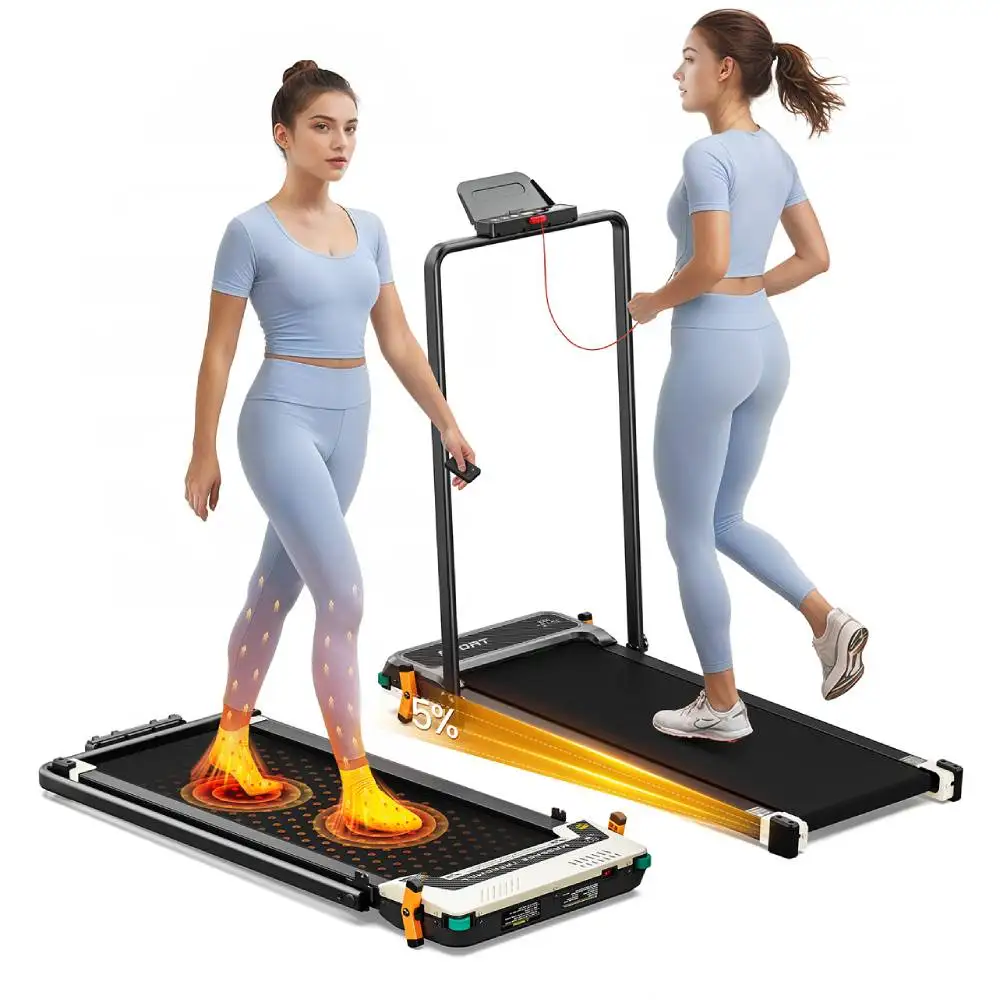 

AKLUER Walking Pad Treadmill with Incline -2 in 1 Dual - Sided Under Desk Treadmill with Display Walking Machine for Home/Office