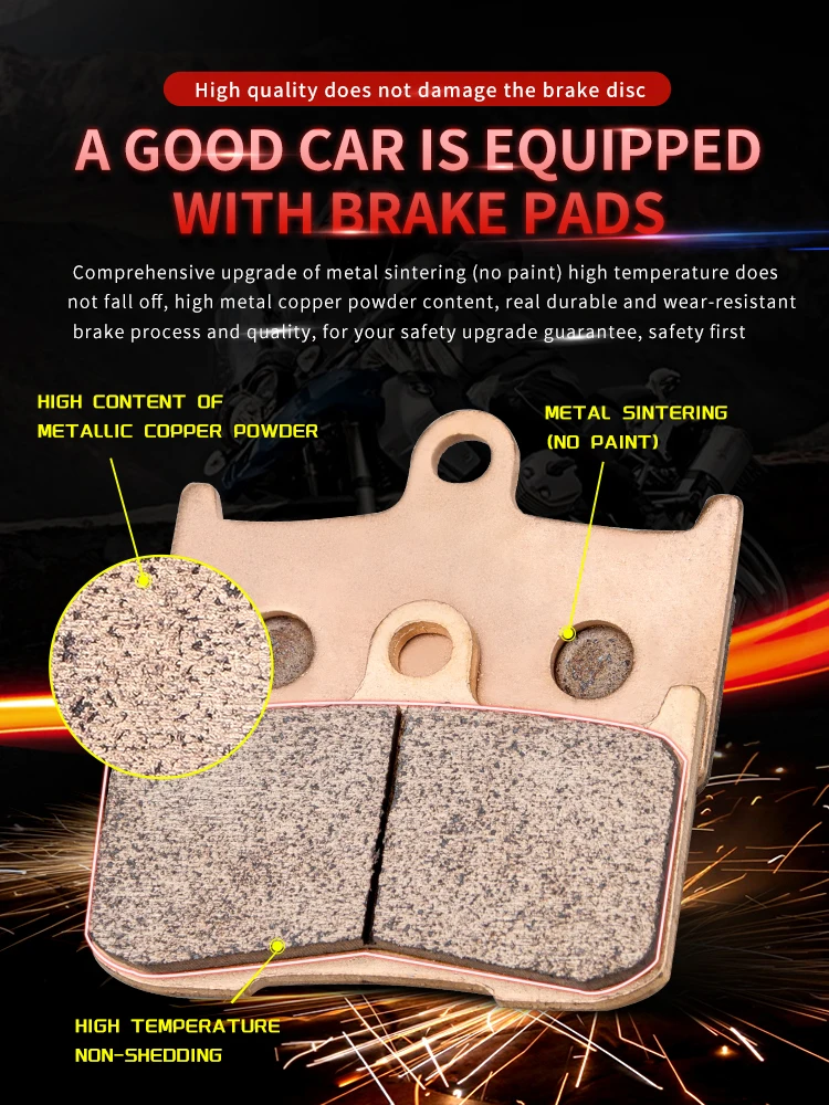 Mrrangt Motorcycle Metal sintering brake pad fit for Kawasaki NINJA250/300/400 Z250 Z300 NINJA400 Z800 Z900 Z900RS Z1000 Z1000R