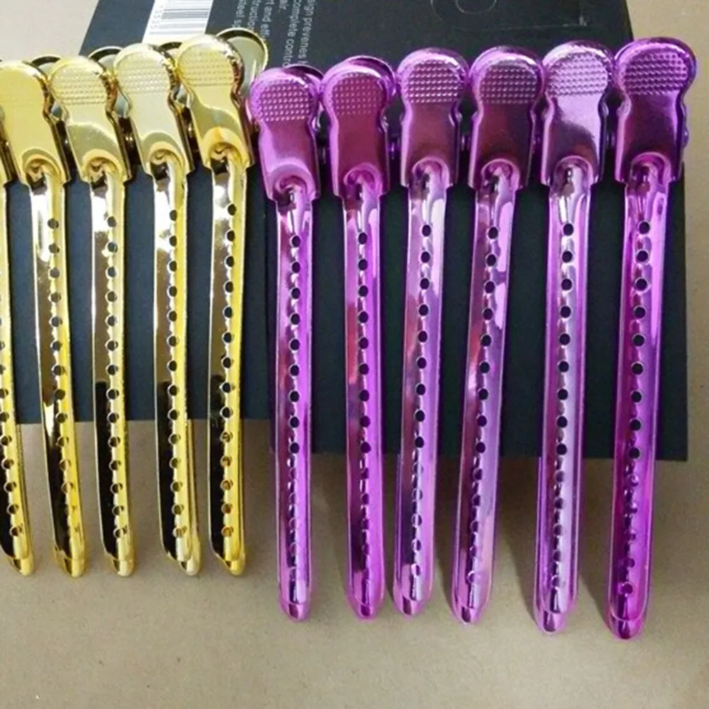 12 قطعة من مشابك منقار البط المصنوعة من الفولاذ المقاوم للصدأ، مشابك تصفيف الشعر للشعر الطويل السميك القصير، أداة تصفيف الشعر الرائعة #4