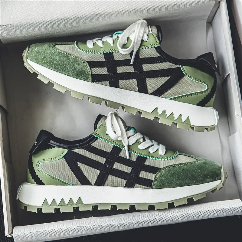 البوب أحذية رياضية أحذية رجالي بلون موضة الأبيض أحذية رياضية غير رسمية للرجال منصة عدم الانزلاق احذية الجري Zapatillas De Dep