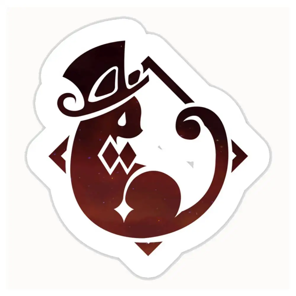 Genshin Impact Lyney Emblem Constellation Waterproof Stickers For Decorating Car Windows Motorcycles And Computers.