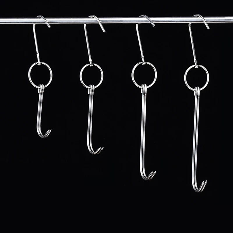 Duck Butcher Meat Processing Drying Smoking Hanger Stainless Steel Bacon Hook BBQ Storage Hanger Bread Hook Tools