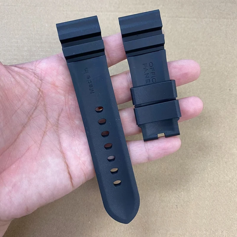 FUYIJIA Custom P-anerai Original Watchbands 22MM 24MM 26MM Fluororubber Strap Exquisite Detail Processing Waterproof VITON Belt