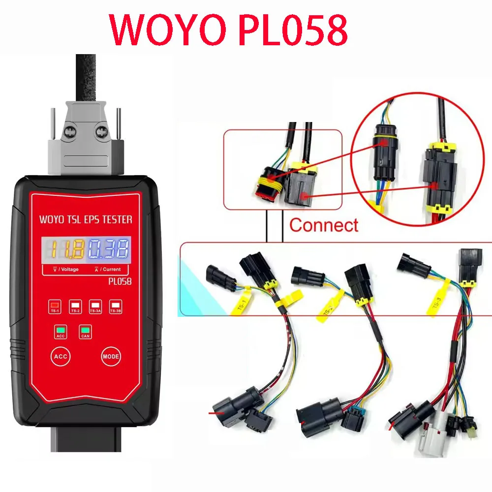

WOYO PL058 EPS Tester For Tesla Model Y/S/3/X Steering Motor Detector on Bench Electrical Steering Wheel Auto Diagnostic Tool