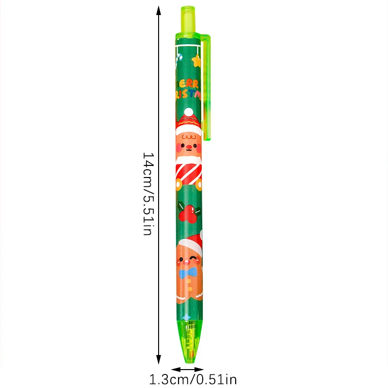 Cute Santa Claus Christmas Gel Pens 0.5mm Black Ink Retractable Writing Pen Signature Pens School Office Supplies For Kids Gifts