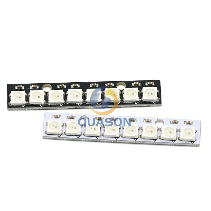 10Pcs 8Bits 8 Kanaals WS2812b 5050 Rgb Led Verlichting Ingebouwde Full Color-Driven Development Board
