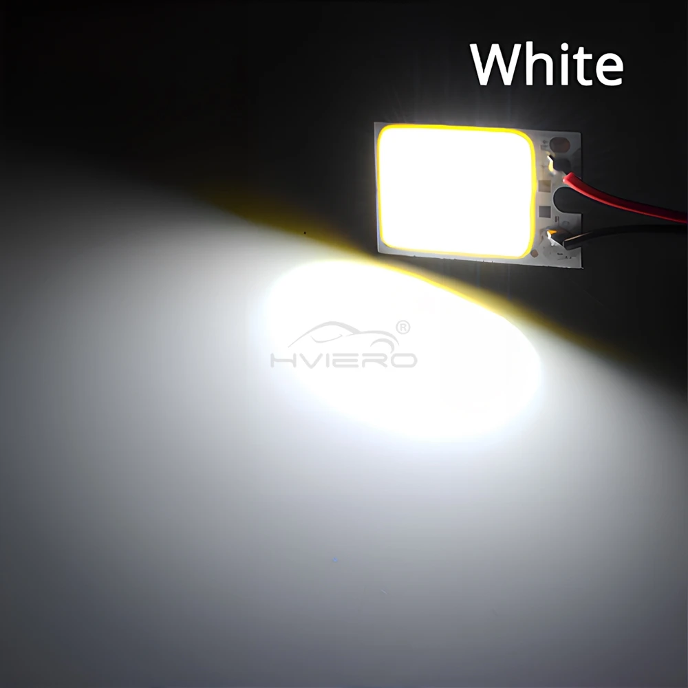 White Red Blue T10 W5w Cob 24SMD 36SMD 48SMD Car Led Clearance License Panel Lamp Auto Interior Reading Bulb Trunk Festoon Light