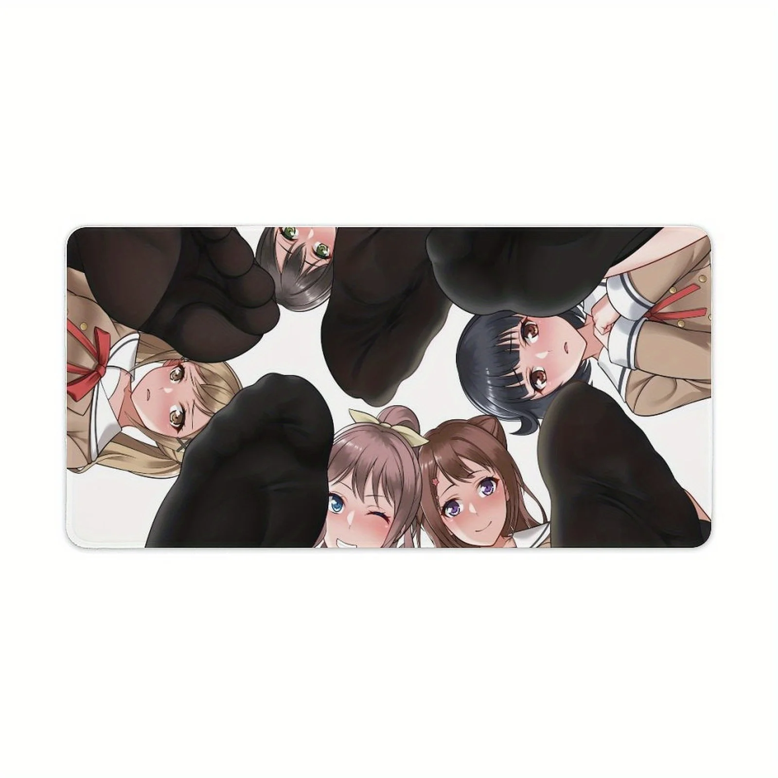 

Cute Cartoon Mouse Pad Large Gaming Desk Mat Rubber Non Slip Stitched Edge Mousepad for Office Home Laptop Keyboard