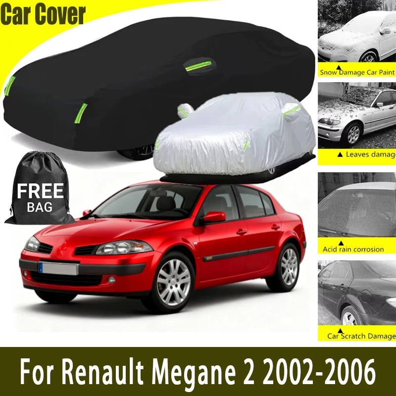 

Всепогодный чехол для автомобиля Renault Megane 2 2002-2006, водонепроницаемый, снегозащитный, солнцезащитный, для зимы и лета, защита от непогоды
