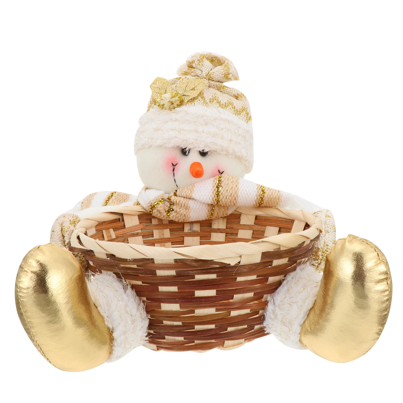 

1pc Christmas Snowman Candy Basket Party Table Decoration Storage Container Gift Box Home Kitchen Decor Supplies