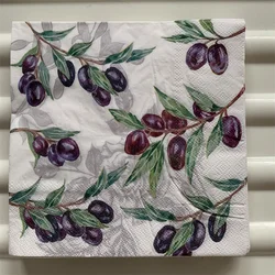 Decoupage wedding servilletas vintage napkins paper elegant tissue beautiful fruit cherry grape birthday party towel decor 20