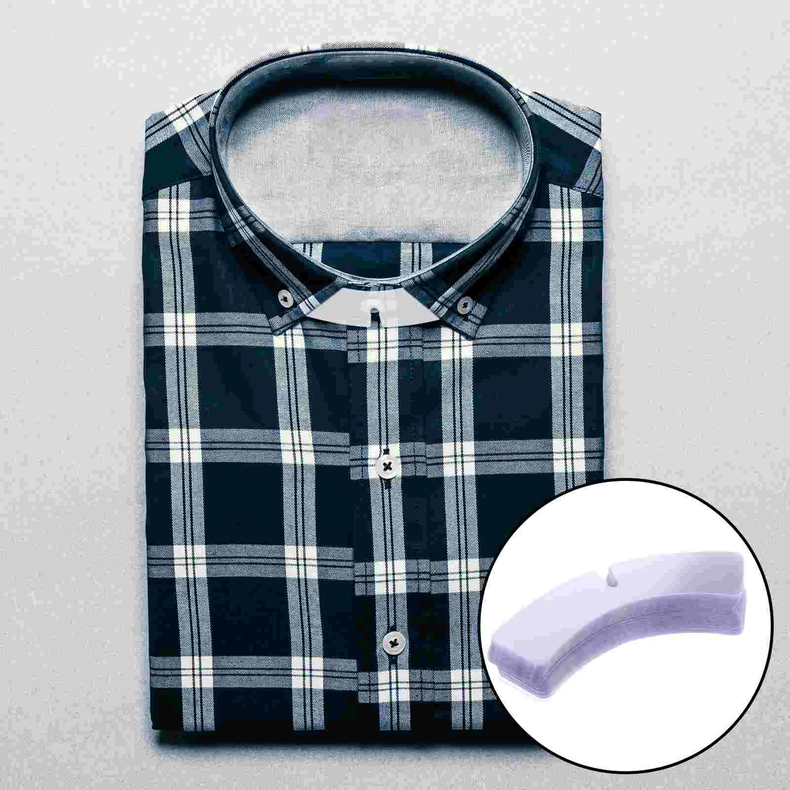 100 Pcs Clothes Hanger Pad Collar Support Piece Shirt Stays Small Protector Blouse