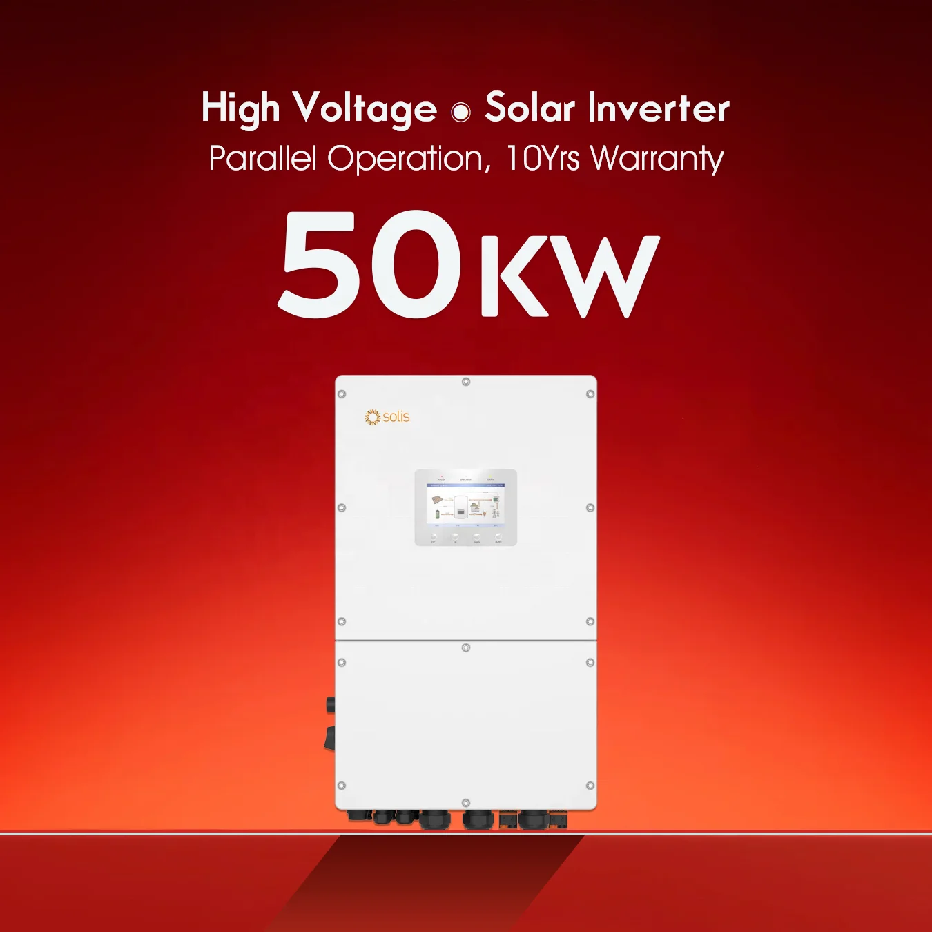 Solis EU IP66 30kW 40kW 50kW Power Three Phase High Voltage Hybrid Solar Inverter For Solar Energy System