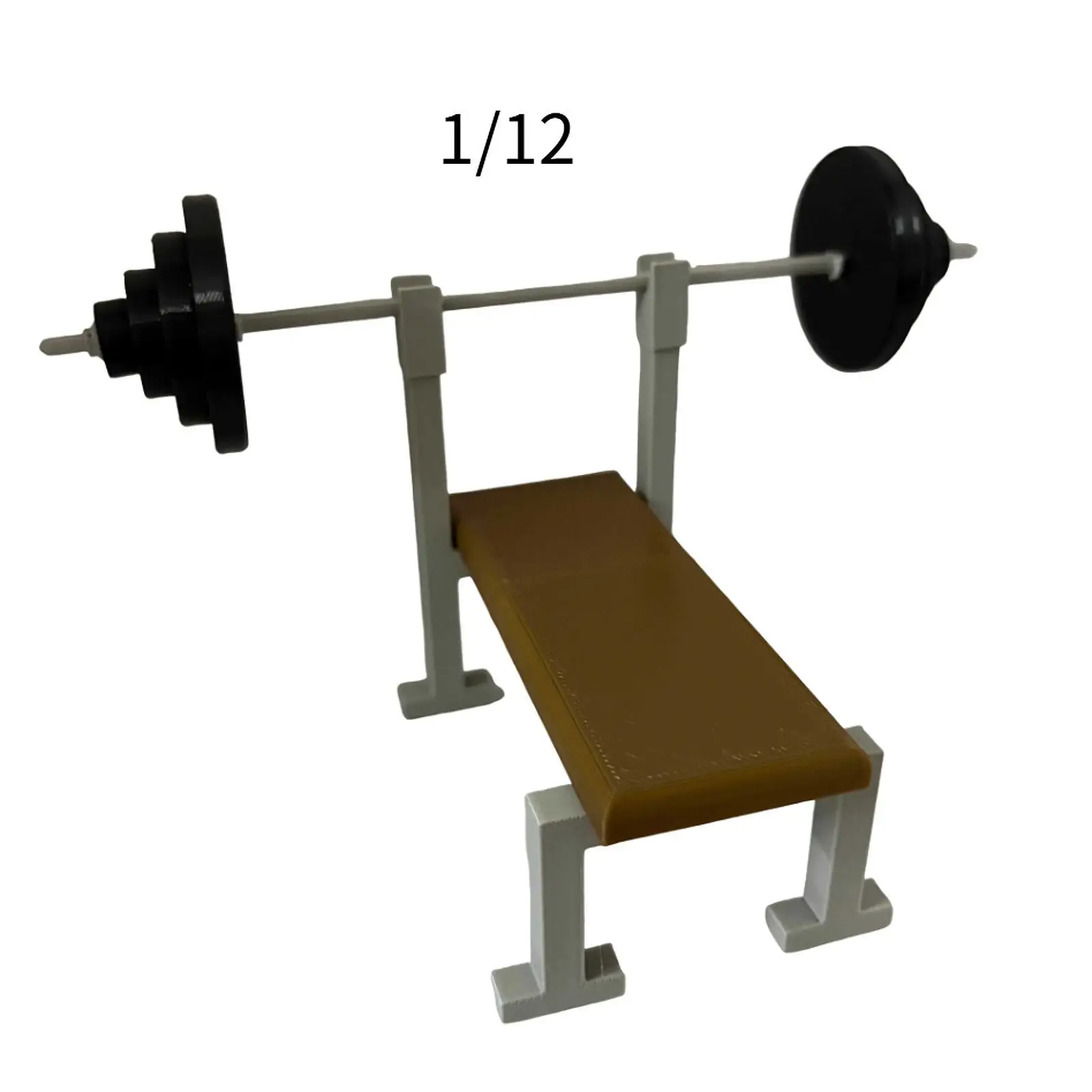 1/12 装飾用 6インチアクションフィギュア用バーベルラックベンチプレスモデルドールハウス装飾ミニチュアマイクロシーン写真小道具用
