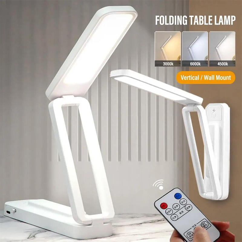  LED Reading Desk Lamp Foldable Touch with Remote Control Dimmable Wall Lamp USB Charging Office Study Bedside Night Light 