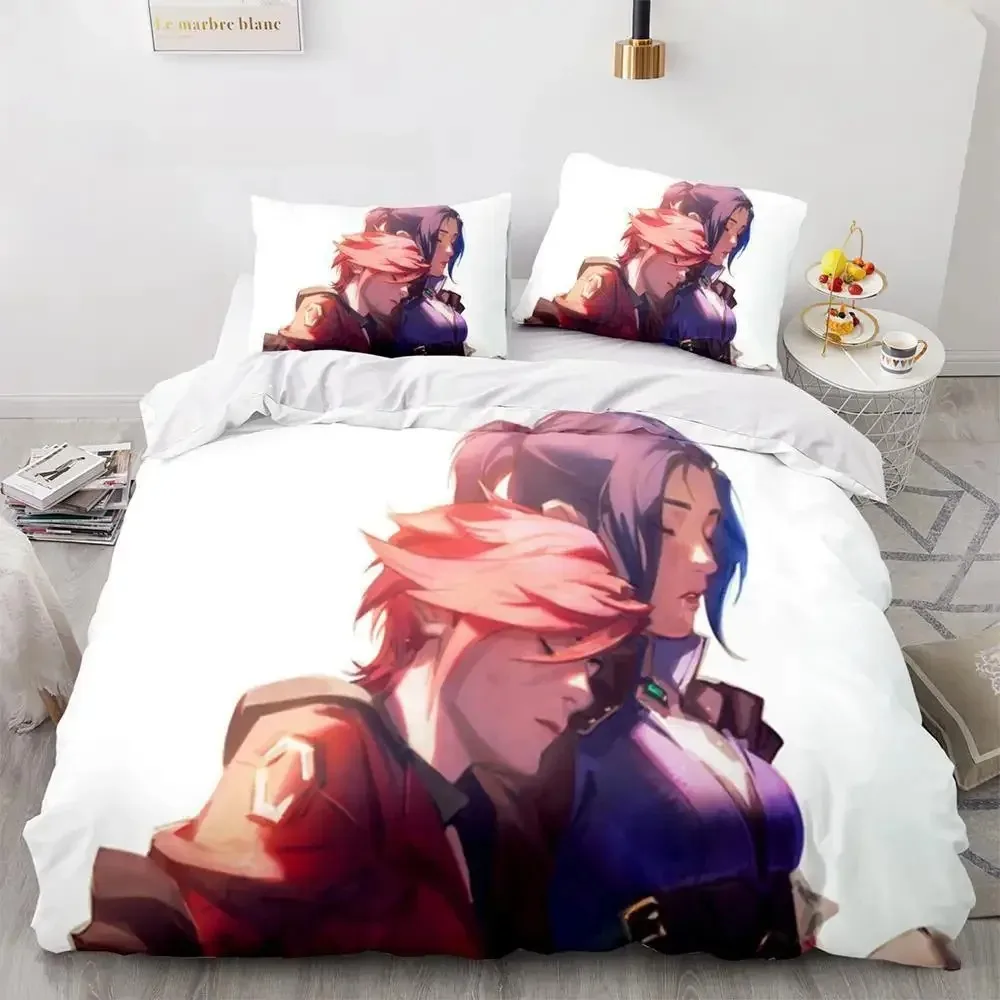 Anime Good Game Jinx Bedding Set Single Twin Full Queen King Size Bed Set Adult Kid Bedroom Duvet cover Sets ropa de cama Kawaii